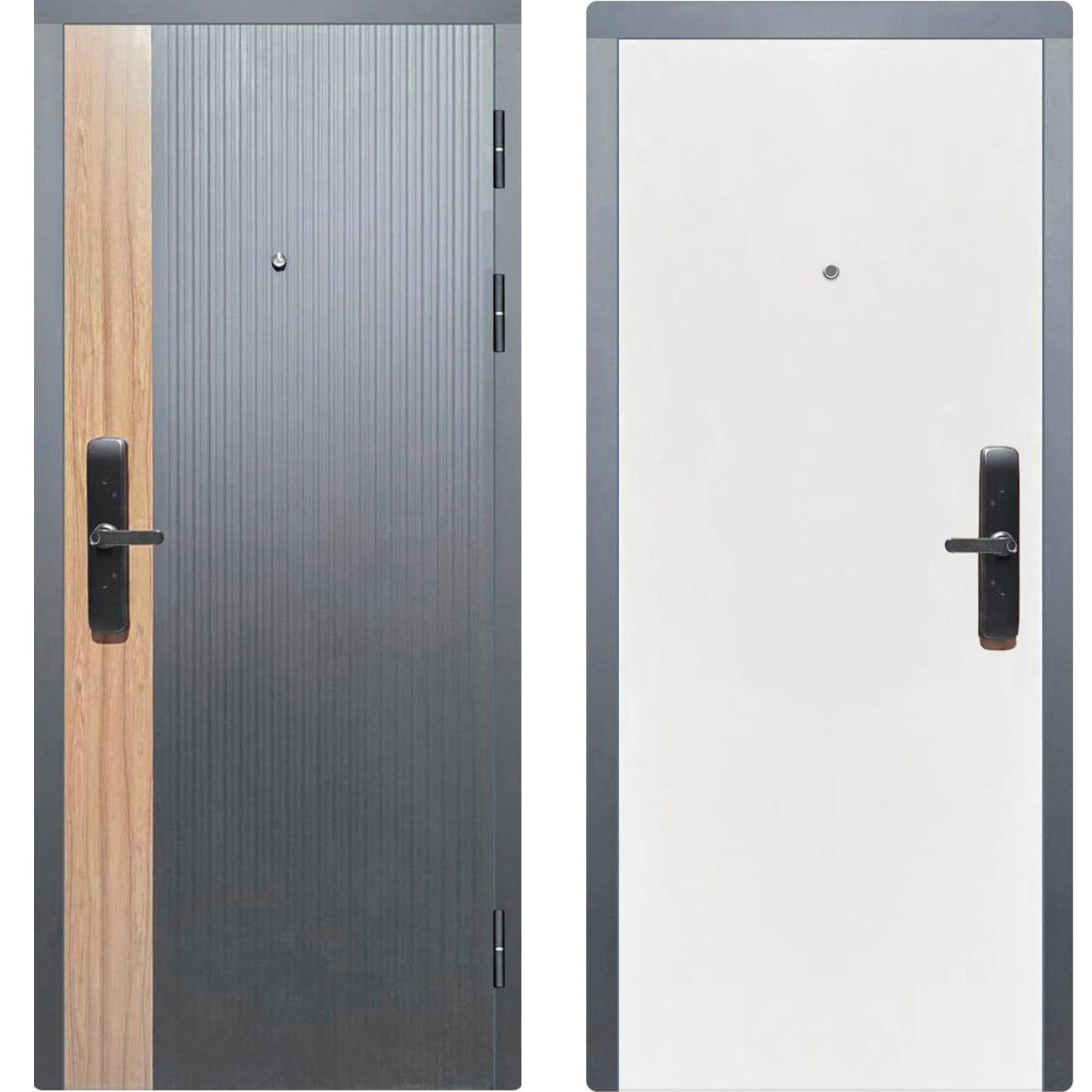 Usa exterior M-99 antracit-stejar/Alb mat